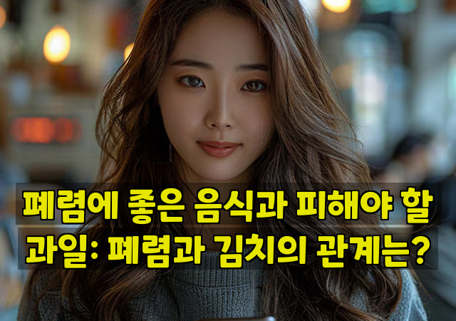 폐렴에 좋은 음식과 피해야 할 과일: 폐렴과 김치의 관계는?